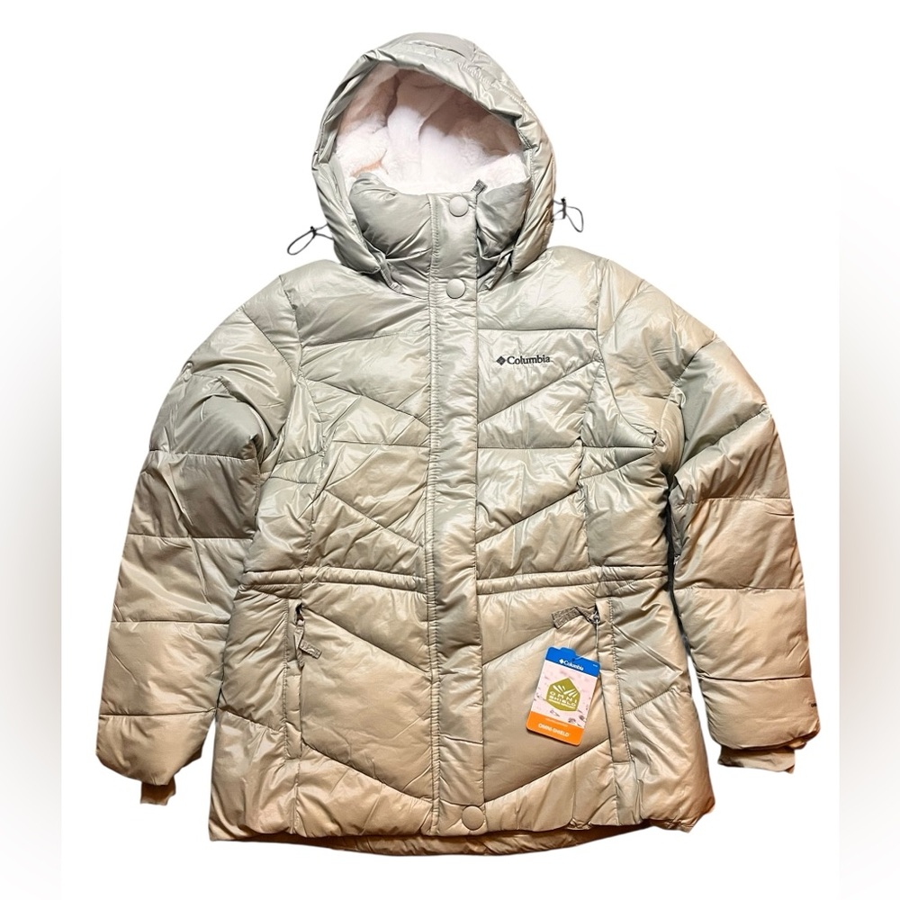 Columbia Women's Medium Green Peak To Park IIl Hooded Insulated Jacket NEW
